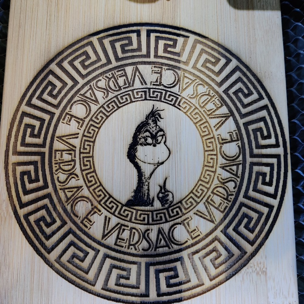 Grinch cutting board